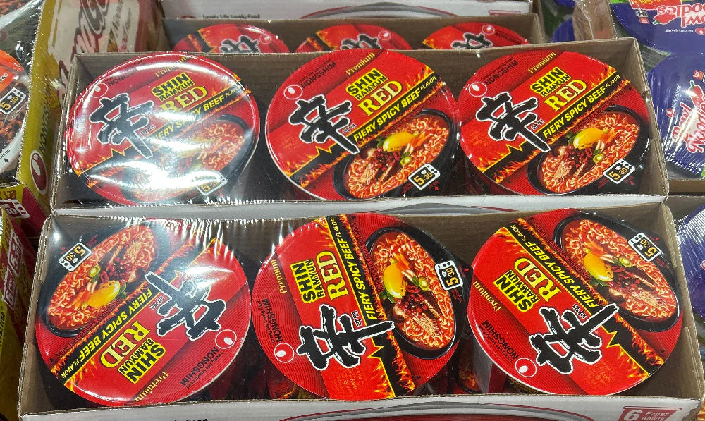Nongshim Shin Ramen Red(Super Spicy) Cup Noodle Big Size 3.03oz(86g)*6