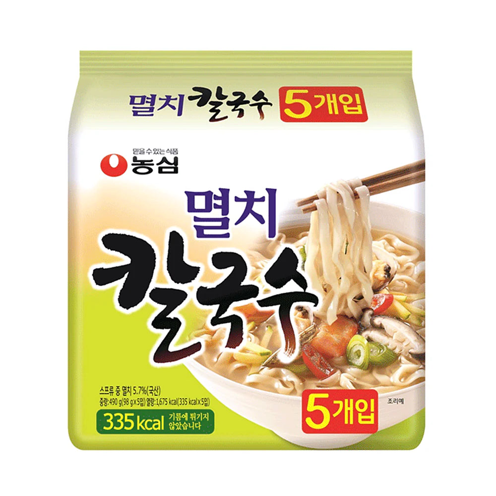 Nongshim Anchovy Kal Guk Soo(Korean Traditinal Style) Ramen 3.45oz(98g)*5
