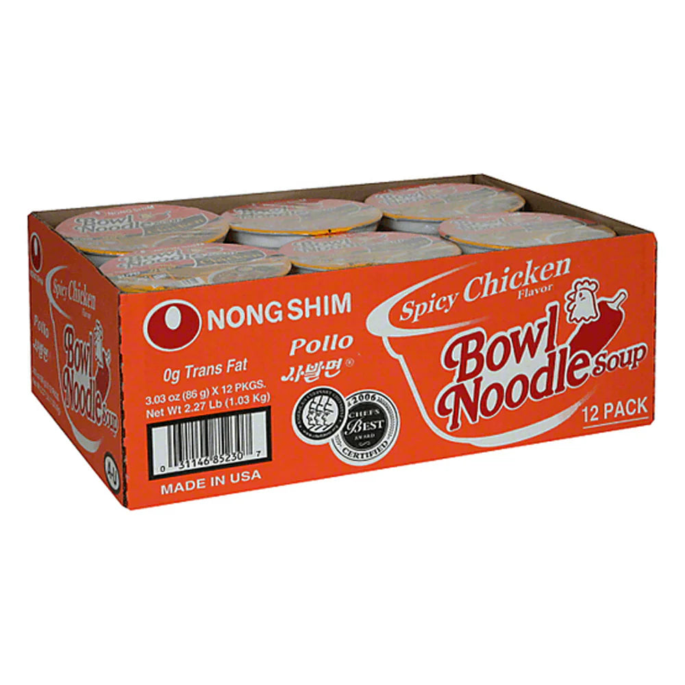 Nongshim Bowl Noodle Spicy Chicken 3.03oz(86g)*12