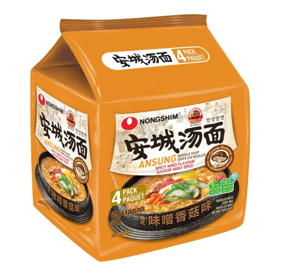 Nongshim Ansung(Beef&Permented Beans) Ramen 4.4oz(125g)*4