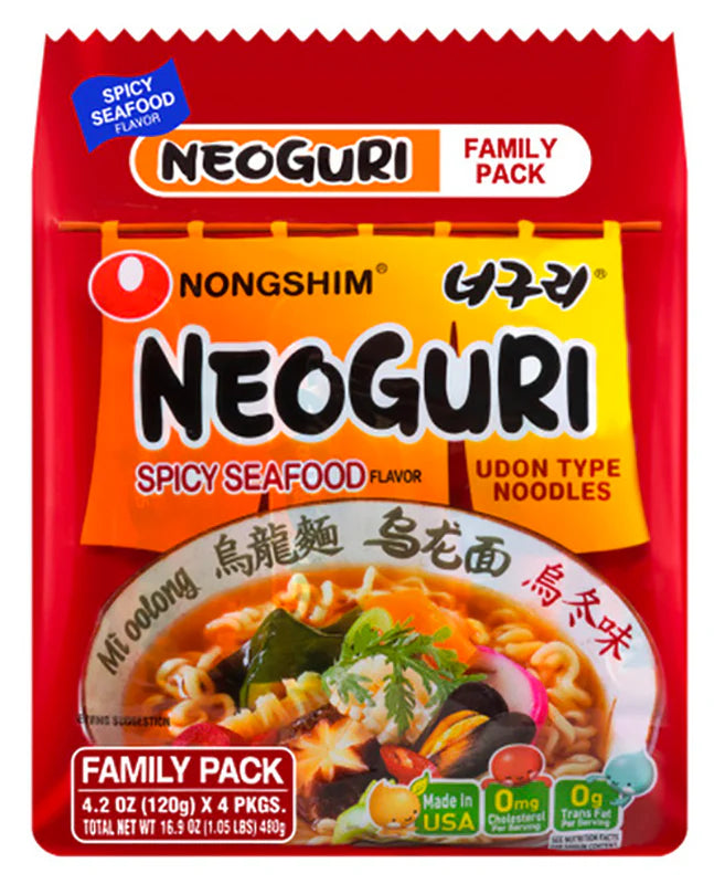 Nongshim Neoguri Spicy Seafood Ramen 4.2oz(120g)*4