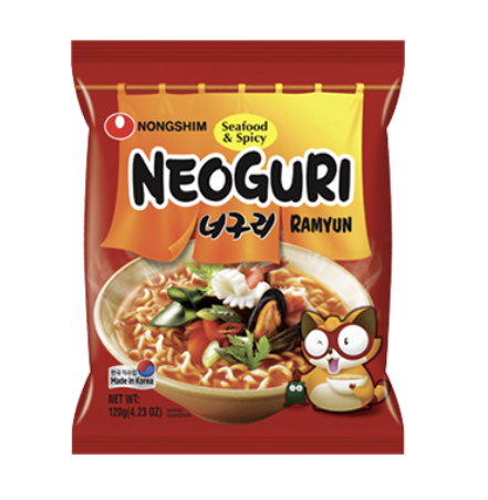 Nongshim Neoguri Spicy Seafood Ramen 4.2oz(120g)