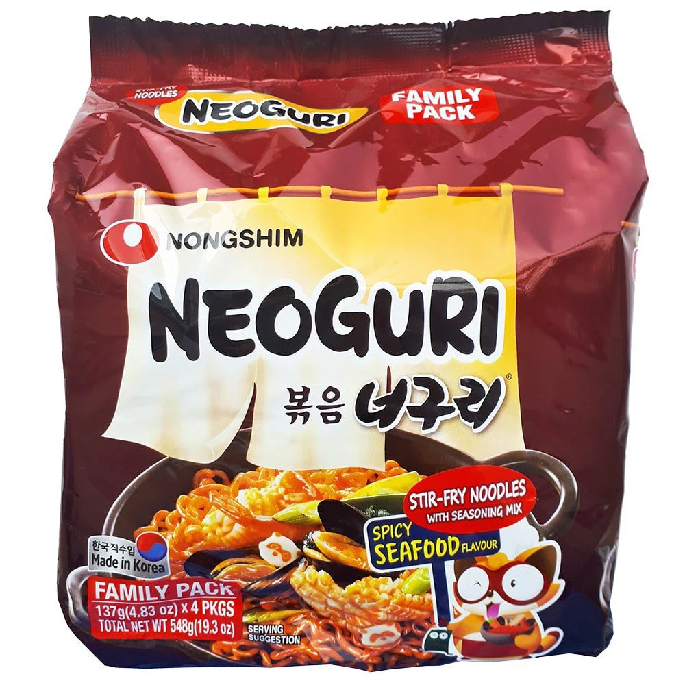 Nongshim Neoguri Stir-Fry Spicy Noodle 4.83oz(137g)*4
