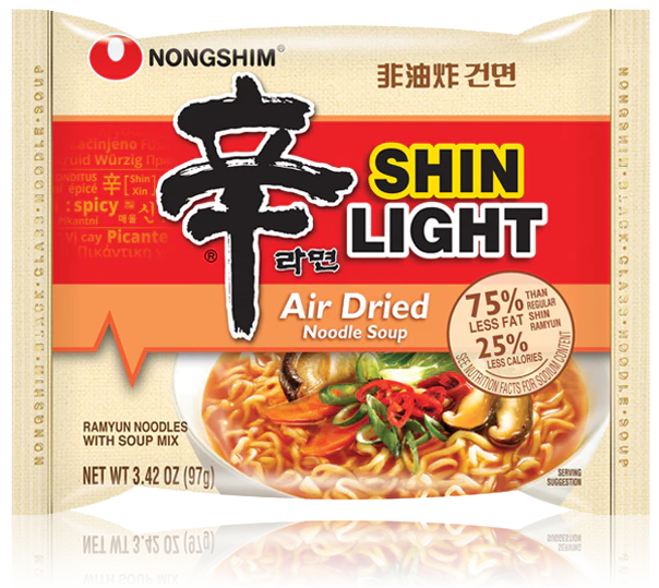Nongshim Shin Light Air Dried(Not Fried) Ramen 3.42oz(97g)