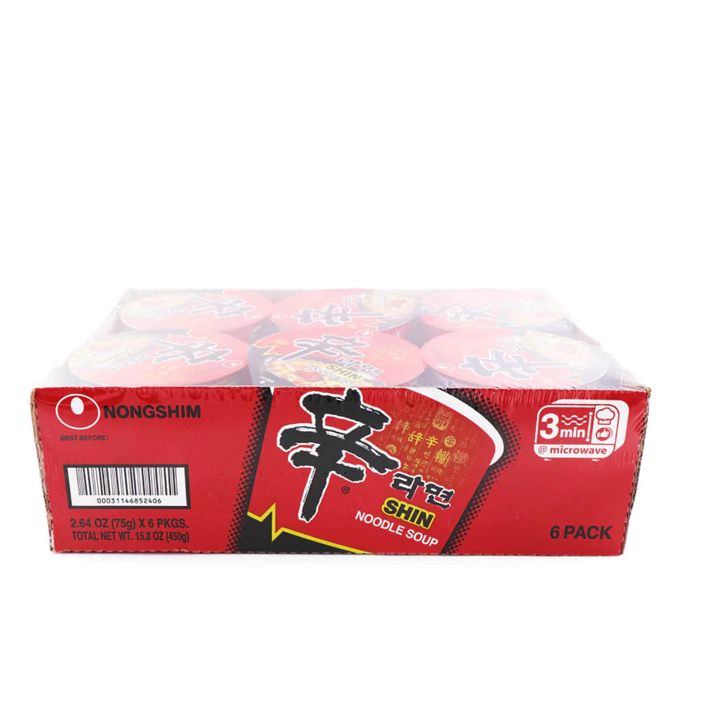 Nongshim Shin Cup Noodle 2.64oz(75g)*6