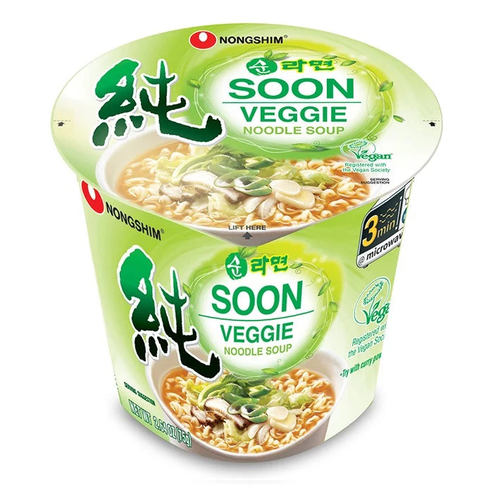 Nongshim Soon Veggie Cup Noodle 2.64oz(75g)