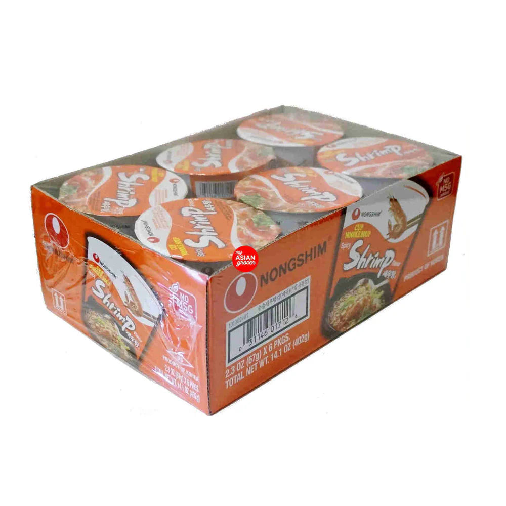 Nongshim Spicy Shrimp Cup Noodle 2.3oz(67g)*6
