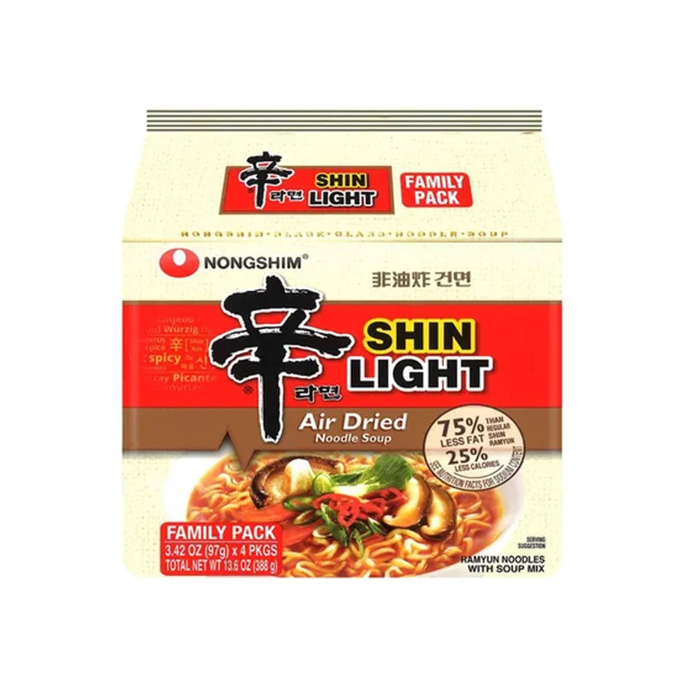 Nongshim Shin Light Air Dried(Not Fried) Ramen 3.42oz(97g)*4