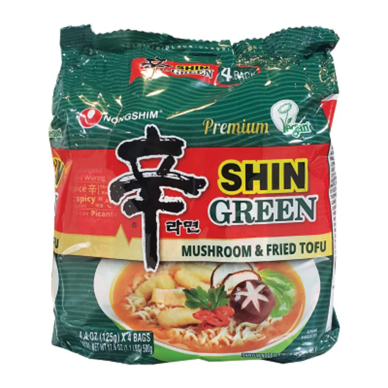 Nongshim Shin Ramen Green(Vegan) 4.4oz(125g)*4